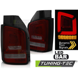 LED BAR FARI POSTERIORI ROSSO SFUMATI SEQ per VW T5 10-15