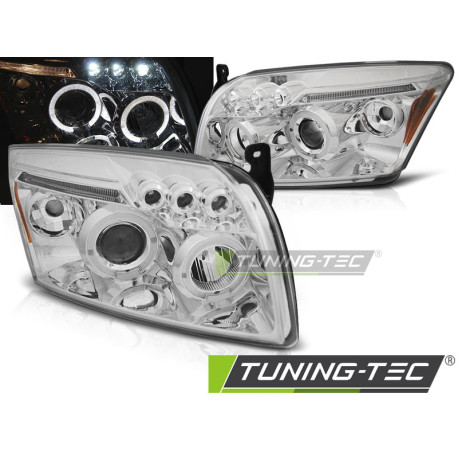 Fari DODGE CALIBER 06-12 ANGEL EYES CROMO | race-shop.it