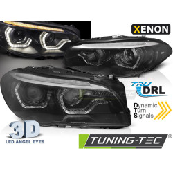 FARI ALLO XENO ANGEL EYES LED DRL NERO SEQ per BMW F10/F11 10-13