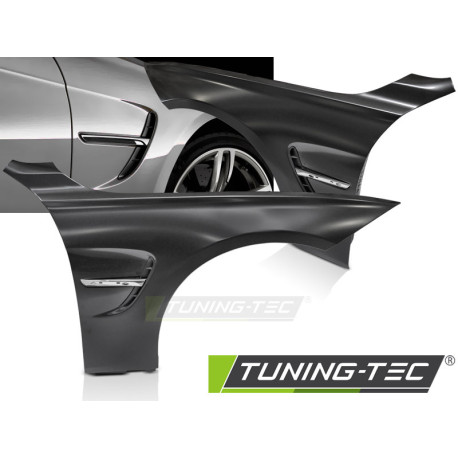 Body kit e accessori visivi PARAFANGHI SPORT STYLE CON PRESA D`ARIA LATERALE CHROME per BMW F32 F33 F36 13-19 | race-shop.it