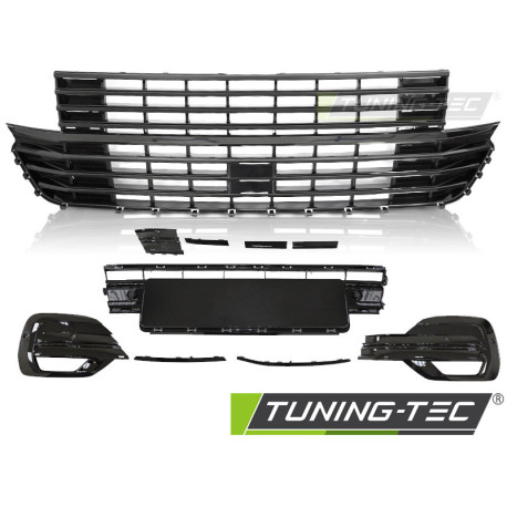Body kit e accessori visivi GRIGLIA CON ELEMENTO PARAURTI LUCIDO NERO per VW T6.1 20- | race-shop.it