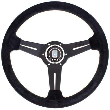 Volanti Volante sportivo a 3 razze Nardi Classic ND33, 330mm, pelle scamosciata, calice 40mm, nero | race-shop.it