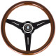 Volanti Nardi Deep Corn Steering Wheel, Wood, 50mm Dish, 330mm, black spokes | race-shop.it