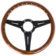 Volanti Nardi Deep Corn Steering Wheel, Wood, 50mm Dish, 330mm, black spokes | race-shop.it