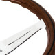 Volanti Nardi Deep Corn Steering Wheel, Wood, 75mm Dish, 350mm, chrome spokes | race-shop.it