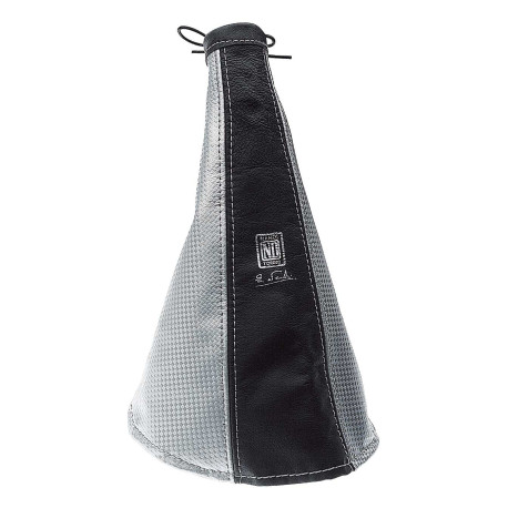Pomelli cambio e freni a mano Nardi Handbrake Gaiter in Black & Grey Leather | race-shop.it