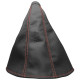 Pomelli cambio e freni a mano Nardi Cuffia del freno a mano, pelle nera traforata con Cuciture rosse | race-shop.it