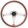 Nardi Classic ND36 "Side Spokes" Steering Wheel, Wood, Satin Spokes