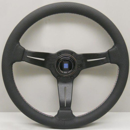 Volanti Nardi Deep Corn Steering Wheel, leather, Italia Stitching, 75mm Dish, 350mm | race-shop.it
