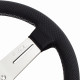 Volanti Volante sportivo a 3 razze Nardi Competition, 330mm, pelle, calice 40mm, nero/argento | race-shop.it