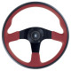 Volanti Nardi Twin Line Steering Wheel, Red Leather, 350mm | race-shop.it