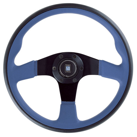 Volanti Nardi Twin Line Steering Wheel, Blue Leather, 350mm | race-shop.it