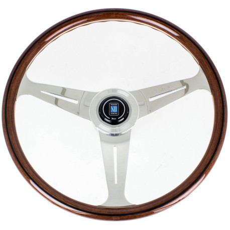 Promozioni Volante sportivo a 3 razze Nardi Classic ND34, 340mm, legno, calice 40mm, marrone/cromo | race-shop.it