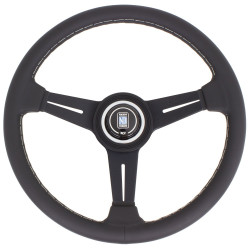 Nardi Classic ND34 Steering Wheel, 40mm Dish, black spokes, black leather