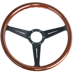 Volante sportivo a 3 razze Nardi Classic ND36, 360mm, legno, calice 25mm, marrone/nero