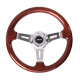 Volanti NRG Classic Cherry Wood 3-spoke mahogany steering wheel (330mm), chrome | race-shop.it