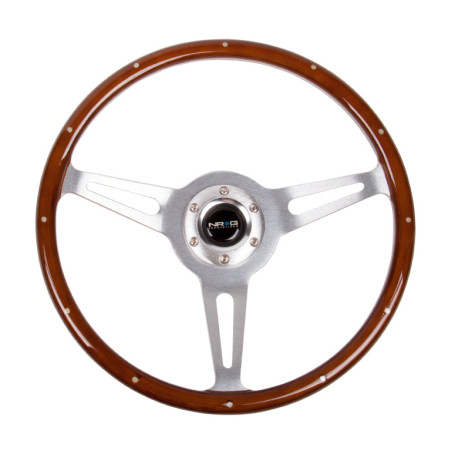Volanti NRG Classic 3-spoke mahogany steering wheel (380mm) | race-shop.it