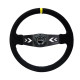Volanti NRG 2-spoke suede steering wheel (350mm), yellow mark | race-shop.it