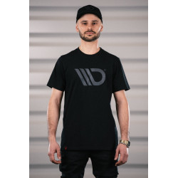 T-shirt da uomo MAXTON DESIGN (logo grigio), nero