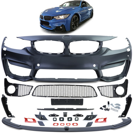 Body kit e accessori visivi Sport Paraurti anteriore + spoiler spada BMW 4er F32 F33 F36 | race-shop.it