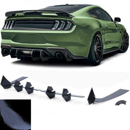 Body kit e accessori visivi RACES diffusore posteriore (Sport Cup) per Ford Mustang GT MK6 from 14, nero lucido APERTO | race-shop.it