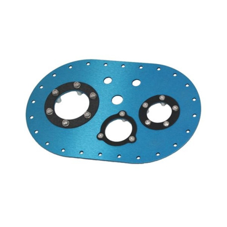 Tank top plates and refueling necks ATL Piastra di riempimento singola in alluminio - 6"X10" | race-shop.it