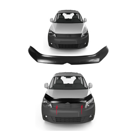 Deflettori cofano RACES Front hood deflector 4MM VW CADDY 2010-2016 | race-shop.it