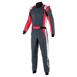 Tuta da corsa omologata FIA ALPINESTARS GP Pro Comp V2, grigio/rosso/bianco