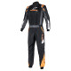 Tuta da corsa omologata FIA ALPINESTARS Atom, nero/antracite/arancione/fluo