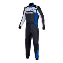 Tuta da corsa omologata FIA ALPINESTARS Atom, nero/argento/blu
