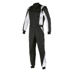 Tuta da corsa omologata FIA ALPINESTARS Atom, nero/argento