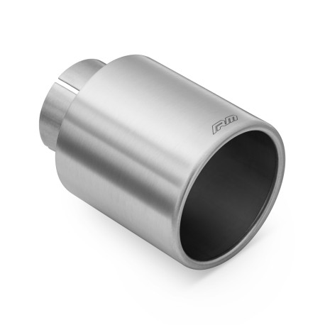 With one outlet RM Motors terminale in acciaio inox satinato KPZS 101mm, ingresso 76mm | race-shop.it