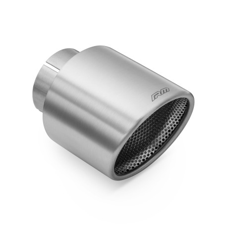 With one outlet RM Motors terminale in acciaio inox satinato KSZS/DP 76mm, ingresso 50mm | race-shop.it