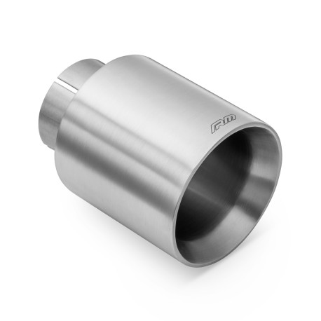 With one outlet RM Motors terminale in acciaio inox satinato KPCS/DS 76mm, ingresso 63,5mm | race-shop.it