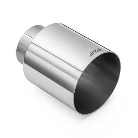 With one outlet RM Motors Terminale in acciaio inox lucidato KPCP 76mm, ingresso 63,5mm | race-shop.it