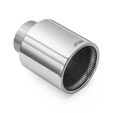 With one outlet RM Motors Terminale in acciaio inox lucidato KPZP/DP 89mm, ingresso 76mm | race-shop.it
