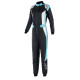 Tuta da corsa omologata FIA ALPINESTARS Stella GP Pro Comp V2, nero/turchese/bianco