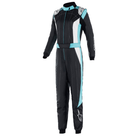 Tute Alpinestars FIA tuta da gara Women Stella GP Pro Comp V2, Nero/Turchese/Bianco | race-shop.it
