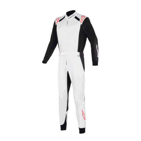 Tute Tuta da corsa omologata FIA ALPINESTARS KMX-5 V3, bianco/nero/rosso | race-shop.it