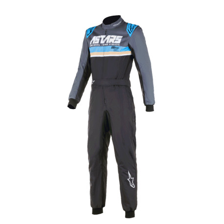 Tute Tuta da karting omologata CIK-FIA ALPINESTARS KMX-9 V3 Graphic 4, nero/ciano/giallo/fluo | race-shop.it