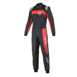 Tuta da karting per bambini omologata CIK-FIA ALPINESTARS KMX-9 V3 Graphic 3, nero/rosso