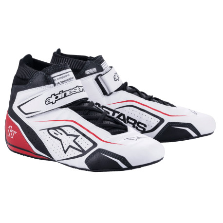 Scarpe FIA scarpe da corsa Alpinestars Tech-1 T V3, Bianco/Nero/Rosso | race-shop.it