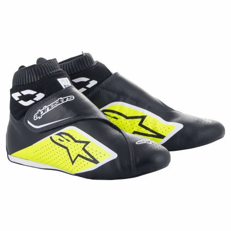 Scarpe FIA scarpe da corsa Alpinestars Supermono V2, Nero/Giallo Fluo/Bianco | race-shop.it