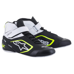 Scarpe da karting Alpinestars Tech-1 K V2, nero/bianco/giallo