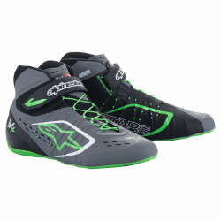 Scarpe da corsa Alpinestars Tech-1 KX V2, Nero/Grigio scuro/Verde fluo