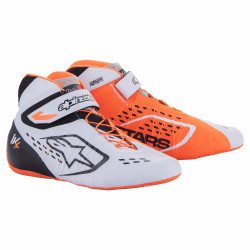 Scarpe da corsa Alpinestars Tech-1 KX V2, Bianco/Arancione Fluo/Nero