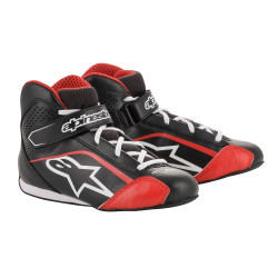 Scarpe da karting per bambini Alpinestars Tech-1 K, nero/bianco/rosso