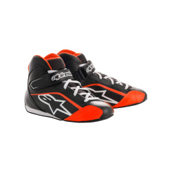 Scarpe da kart per bambini Alpinestars Tech-1 K, Nero/Bianco/Arancione Fluo