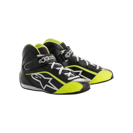 Scarpe Scarpe da kart per bambini Alpinestars Tech-1 K, Nero/Bianco/Giallo Fluo | race-shop.it