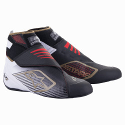 Scarpe da karting Alpinestars Tech-1 KZ V2, nero/bianco/oro